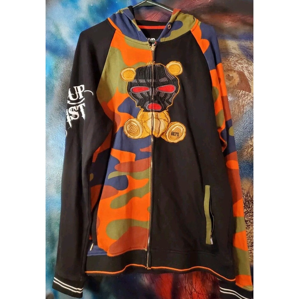 BKYS Full Zip Stickup Artist Jacket Mems XL Stained